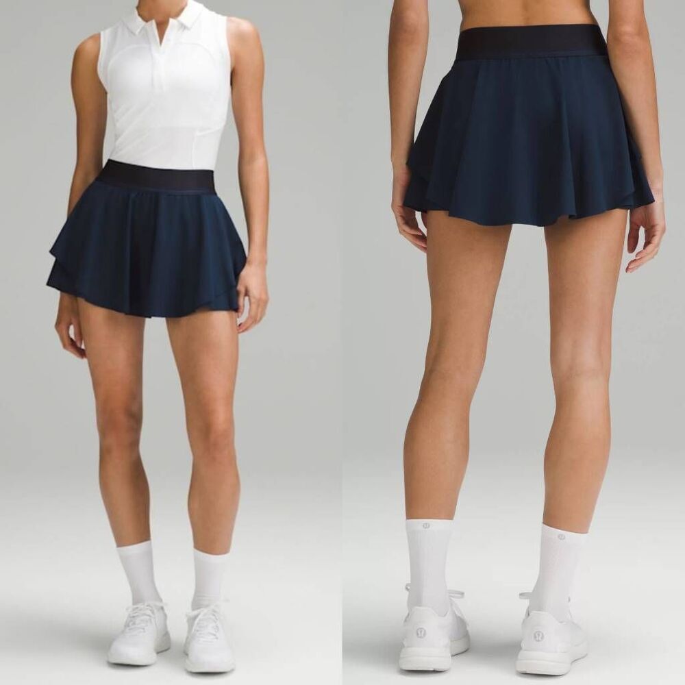 Lululemon Court Rival High Rise Skirt 8 Navy